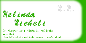 melinda micheli business card